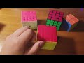 Speed cubing session with 3x3 and 2x2