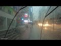 [4K] Morning Heavy Rain in Teheran-ro Gangnam Seoul City Sounds Ambience 서울 강남 테헤란로의 폭우 내리는 아침 출근길