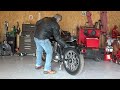 Harley Iron head Sportster XLCH, XLH install the optional CENTER STAND step by step.