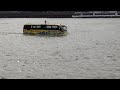 Bus floting  in river Denube