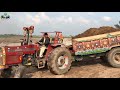 Tractor Stunt | MF 385 | Tractor Fail Complication | Soil loaded Trolley | Punjab Tractors