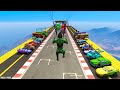 SPIDERMAN McQueen Ramp Challenge JUMP ! SUPERHERO HULK IronMan Goku Mack Truck Disney Cars 3 - GTA V