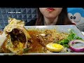 ASMR EATING WHOLE CHICKEN CURRY + RICE + EGG + ONION + HOT PEPPER 먹방 Real Sounds