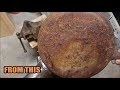 🍳The Worst Cast Iron Pan - Restoration By Hand + Disappointing Ending - DIY