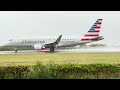 Must See! American Eagle E175 Landing and Take Off In Rain In Anguilla