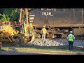 Clean Up & Locomotives Being Re-Railed after Derailment in Germantown, TN 6-13-19 [4K]