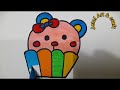 Easy To Draw Cupcake / Cupcake Drawing and Colouring For kids and Toddler# Easy Drawing