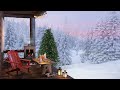 Winter Scene with Outdoor Wood Stove - Ambience for Relaxation