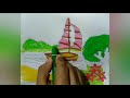 how to draw a boat | beautiful beach scenery #trending #viral