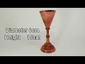 Woodturning - Red goblet!! 職人技!木工旋盤で枝から真っ赤なシャンパングラス！