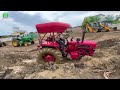 Tractor Power Test in Deep Mud Mahindra Arjun Novo New Holland Eicher 485 John Deere Tractor show