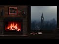 Cozy Piano Music and Fireplace Sounds for a Relaxing Rainy Day at Home