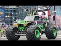 Monster jam parade of trucks on Broadway