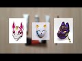 How to make a Japanese Kitsune mask! (full-face)