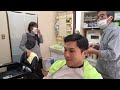 💈🇯🇵新井薬師の老舗床屋「マーセル」でのシャンプー、シェービング 、フェイスマッサージ| 理容室 髭剃り ASMR