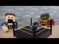 Puppet Steve vs Zombie Steve in the BUTT HEADS Toys Wrestling WAR!