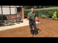 How To Strip an old mossy lawn add new topsoil then lay new turf