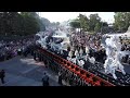 Tomas aéreas de la procesión del Cristo yacente del calvario por centro cívico, viernes santo 2024