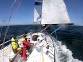 Exciting sailing - doublehanding the Express 37 downwind in a breeze