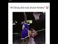 “All Shaq did was shoot threes 🤡”