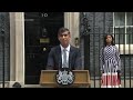UK Prime Minister Rishi Sunak announces resignation following election loss