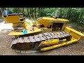Grading a Mountain Road and Drainage with an Antique Bulldozer | International TD340 Dozer
