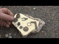 Mudlarking on the River Thames with friends - A Roman Coin & a 17th century farthing