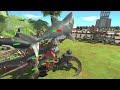 Tyrannosaurus Allied with Monsters VS ALL Crocodile - Animal Revolt Battle Simulator