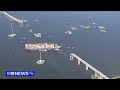Baltimore bridge collapse demolition | 9 News Australia