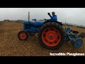 1962 Fordson Super Major 3.6 Litre 4-Cyl Diesel Tractor (54 HP) with Ransomes Plough KVAC