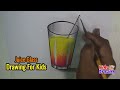 Cute Juice Glass Drawing || Drawing For Kids