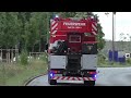 [Neuer Feuerwehrkran] Sonderfahrzeuge der Feuerwache 4 auf Einsatzfahrt (2x Erstmalig Kdow)