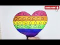 Drawing and Coloring a Heart POPIT 🌈🔴🟠🟡🟢🔵🟣 Drawings for Kids❤️