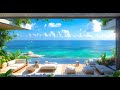 Tranquil  Morning Jazz 🌊 Smooth Jazz Music With Ocean Waves For Stress Reduction