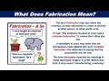 What is fabrication?