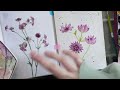 Day 22 Watercolor Month / A Flower Everyday / Astrantia