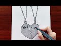 Easy BFF drawing || Best Friends drawing step by step