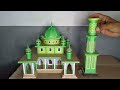 miniatur masjid dari kardus dan kertas || How to make a miniature mosque from cardboard