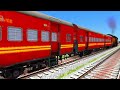 🤣 RAILFANNING RAILGADI TRAIN || CROSSING RAILROAD BRANCHED || BHARAT TRAIN GAME