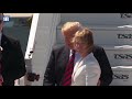 Trump awkwardly greets ambassador as he arrives for G7 summit