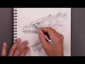 How To Draw Godzilla | Sketch Tutorial