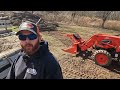 Kioti Tractor Hauling Firewood Poles Into The Woodyard     #kiotitractor