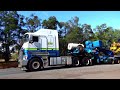 🚛. Centurion Transport, with 2 of their Kenworth K200's hauling 2 CAT 793F dump trucks, Bindoon Hill