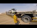 Lowbed Trailer in Action Loading Light Diesel Tanker Clutch Failure