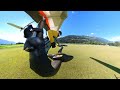 Scary Final Glide with Rigid Wing Hang Glider