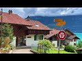 Oberried, Switzerland walking tour 4K -  Incredibly beautiful villages on the lake Brienz