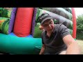 One Man, One Hour - 2-Part Obstacle Course And A 12x12 Bouncy Castle - One Hour To Setup!