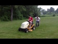 Lawn mower wheelie