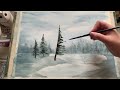 Misty Forest & Lake Landscape Tutorial with White Heron/Egret, Atmospheric Watercolor Painting Ideas