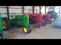 John Deere model A and 60. Our small tractor collection